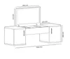 A technical drawing of a vanity table with dimensions. Podgląd zdjęcia produktu