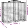 Gabionen mit Hochbogen 15Stk. 200x50x160/180cm Verzinktes Produktbild-Vorschau 6
