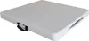 A folded gray plastic table with a black handle is shown against a white background. Náhľad obrázku produktu
