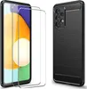 A phone case and screen protector set is displayed against a white background. Produktbild-Vorschau
