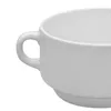 Keramik Suppentasse 200ml weiß mit Henkel - 6er Set - Produktbild-Vorschau 5