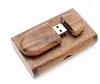 Sada: USB drevený ovál 2.0 16GB a drevený box, orech Náhľad obrázku produktu 1