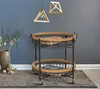 Chariot Cebu 57 X 55,5 X 62,5 Cm En Métal Noir Et Rotin Voir les images du produit 7