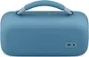 A blue portable Bluetooth speaker with a handle. Produktbild-Vorschau