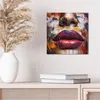 DEQORI Hybrid Leinwand Bild 30x30 cm 'Bunte Kussspuren' Produktbild-Vorschau 4