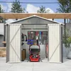 GIHAUVIA Metall Gerätehaus Grau 180 × 229,4 × 191 cm Produktbild-Vorschau 7
