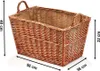 Kobolo Holztrage Holzkorb für Kaminholz Weide mit Jutestoff Produktbild-Vorschau 4