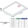 A diagram and table showing the dimensions of a shower tray. Produktbild-Vorschau