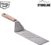 A stainless steel spatula with a wooden handle, shown against a white background. Anteprima dell’immagine prodotto
