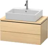 Konsolenunterschrank L-CUBE 400x820x477mm mediterrane eiche Produktbild-Vorschau 1