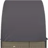 vidaXL 2-Personen-Sonnenliege mit Dach Grau 211x112x140 Produktbild-Vorschau 4
