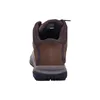 The back view of a brown hiking boot. Voir les images du produit