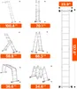 VEVOR Mehrzweckleiter, 7-in-1-Multifunktionsleiter, Produktbild-Vorschau 8