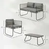 Outsunny Gartenmöbel Set aus Polyrattan Lounge-Set mit Sofa Produktbild-Vorschau 3