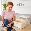 Relaxdays Apothekenbox, 7 Fächer, Erste Hilfe Kasten Produktbild-Vorschau 2