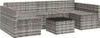 vidaXL 2-tlg. Garten-Lounge-Set mit Kissen Grau Poly Rattan Produktbild-Vorschau 7