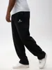 Herren Baggy  Jogginghose Schwarz GOOD LUCK Wide Loose Produktbild-Vorschau 1