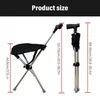 Bastone da passeggio 2-in-1 con sedile, in alluminio, Anteprima dell’immagine prodotto 2