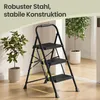 SONGMICS Trittleiter 3 Stufen Klappbar, Stahl Küchentritt Produktbild-Vorschau 6