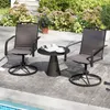 COSTWAY 2er Set Gartenstühle 360° drehbar, Terrassenstühle Produktbild-Vorschau 2