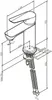 A technical drawing of a black faucet with dimensions and measurements. Produktbild-Vorschau