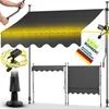 tillvex Klemmmarkise 400 cm Anthrazit mit Solar LED mit Produktbild-Vorschau 1