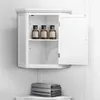 Badschrank Badmöbel Eckschrank Badezimmer Holzschrank Weiß Produktbild-Vorschau 4