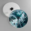 Wanduhr - Rund - Glasuhr - Wasser Stein Welle - 40x40cm - Produktbild-Vorschau 2