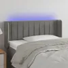 vidaXL LED Kopfteil Hellgrau 83x16x78/88 cm Samt Produktbild-Vorschau 2