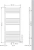 LuxeBath Badheizkörper Sahara 600x1200 mm Weiß gerade mit Produktbild-Vorschau 2