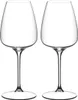 Two clear wine glasses on a white background. Produktbild-Vorschau