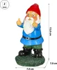 2x Gartenzwerg Gartenzwerg Mittelfinger 15x7cm bunt Zwerg Produktbild-Vorschau 2