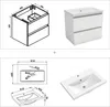 Badezimmermöbel 60cm CINIC-Serie Mineralguss Waschtisch mit Produktbild-Vorschau 8