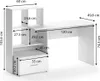 Scrivania Vicco Lorio Bianco 149.2 x 49.8 cm, Model 34834 Anteprima dell’immagine prodotto 7