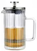 Kaffee- und Tee-Ei Glas 350ml French Press silber KLAUSBERG Produktbild-Vorschau 1