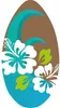 SportX Skimboard Flower Blauw/Bruin 100 cm Anteprima dell’immagine prodotto 2