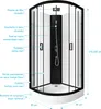 Cabine de douche LIFT UP BLACK 1/4 de cercle 85x85x235cm Voir les images du produit 4