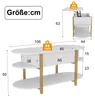 UnboxG Höhenverstellbarer Couchtisch mit Stauraum, ovaler Produktbild-Vorschau 5