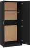 vidaXL Šatníková skriňa čierna 80x52x180 cm Materiál drevo Náhľad obrázku produktu 5