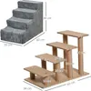 Pawhut Haustiertreppe 4-stufige Hunderampe Katzentreppe mit Produktbild-Vorschau 3