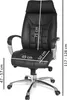 FineBuy chaise de bureau en cuir véritable noir chaise de Voir les images du produit 2