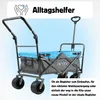 Bollerwagen faltbar, breite Räder , IM-4275 Azurblau, Produktbild-Vorschau 5