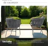 Ensemble de chaises VALEIRAS effet corde tressée - Lot de 2 Voir les images du produit 4