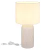 Lampada da tavolo, vetro tessile, bianco, H 50 cm Anteprima dell’immagine prodotto 14