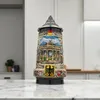 Bierkrug mit Deckel 0,7L – Traditioneller Steinkrug mit Produktbild-Vorschau 2