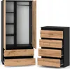 STIV Möbel | Armoire + commode Noir Mat/Dub Wotan | 2 Voir les images du produit 1