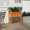 vidaXL Pflanzkübel mit Beinen Wachsbraun 70x31x70 cm Produktbild-Vorschau 3