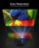 A projector displaying a colorful image of a parrot onto a screen, with the projector itself visible below. Anteprima dell’immagine prodotto