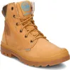 A single tan Palladium boot is shown against a white background. Produktbild-Vorschau