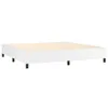 vidaXL Telaio letto a molle bianche 200x200 cm in Pelle Anteprima dell’immagine prodotto 3